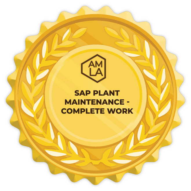 SAP PM Complete Work Badge